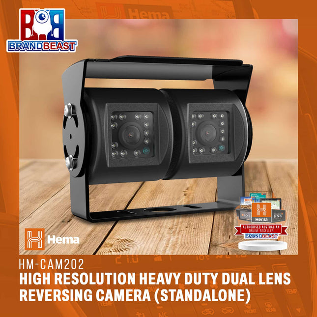 Hema HM-CAM202 High-Res Heavy Duty Dual Lens Reversing Camera (Standalone)
