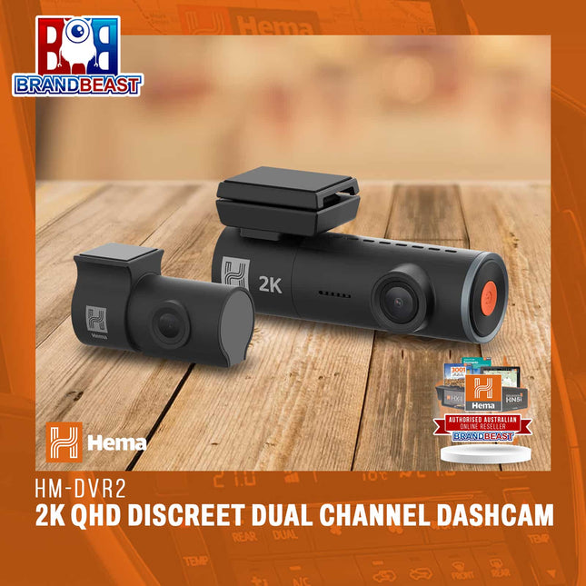 Hema HM-DVR2 2K QHD Discreet Dual Channel Dashcam