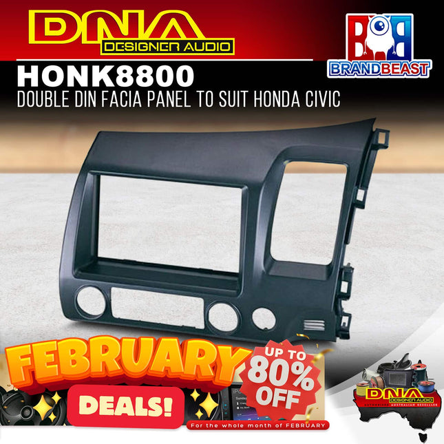 DNA HON-K8800 Double DIN Fascia Panel to Suit Honda Civic