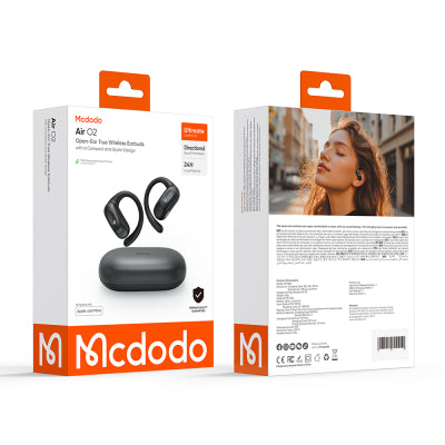 MCDODO HP-8050 TWS Open-Ear Earphones with Clips & Digital Charging Case