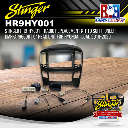 Stinger HR9-HY001 Radio Replacement Kit to Suit Pioneer DMH-AP6650BT 9" Head Unit for Hyundai iLoad 2018-2020