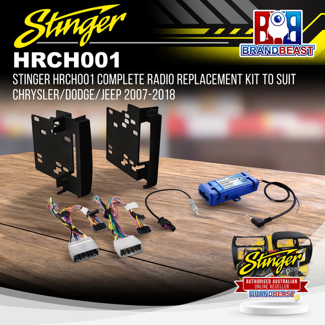Stinger HRCH001 Complete Radio Replacement Kit For Chrysler/Dodge/Jeep 2007-2018