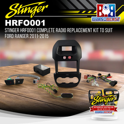 Stinger HRFO001 Complete Radio Replacement Kit to Suit Ford Ranger 2011-2015