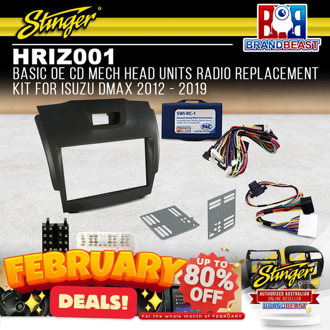 Stinger HRIZ001 Basic OE CD Mech Head Units Radio Replacement Kit For Isuzu DMAX