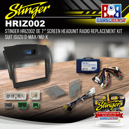 Stinger HRIZ002 OE 7" Screen Headunit Radio Replacement Kit For Isuzu D-MAX/MU-X
