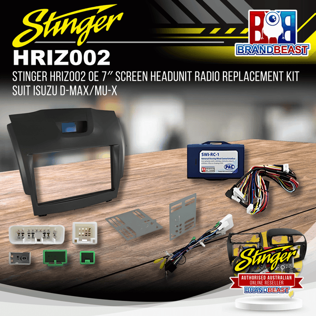 Stinger HRIZ002 OE 7" Screen Headunit Radio Replacement Kit For Isuzu D-MAX/MU-X