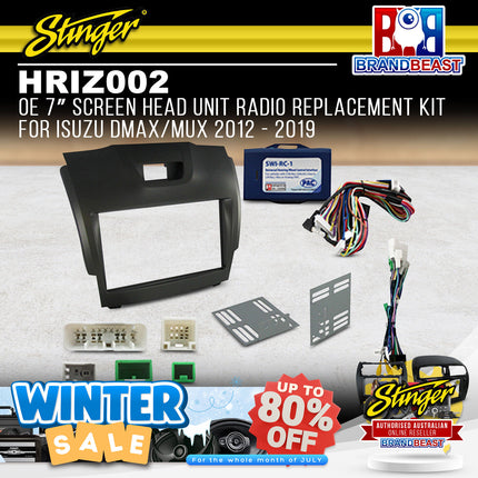 Stinger HRIZ002 OE 7" Screen Headunit Radio Replacement Kit For Isuzu D-MAX/MU-X