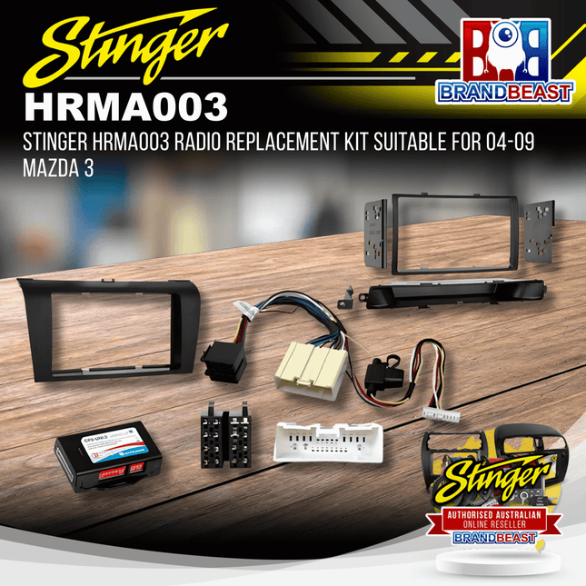 Stinger HRMA003 Australia Radio Replacement Kit Suitable For 04-09 Mazda 3