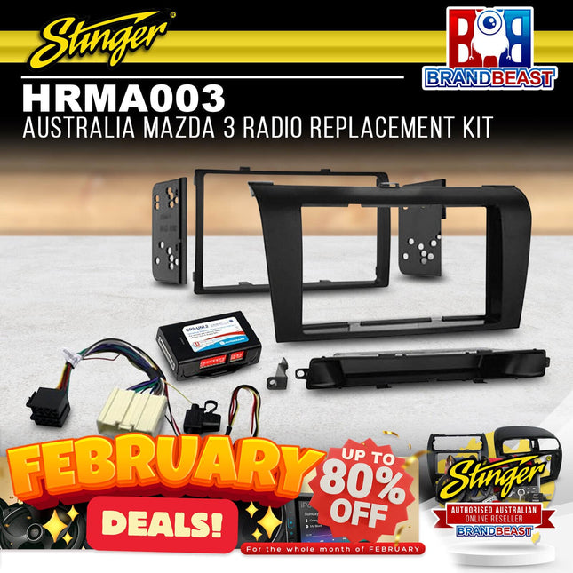 Stinger HRMA003 Australia Radio Replacement Kit Suitable For 04-09 Mazda 3