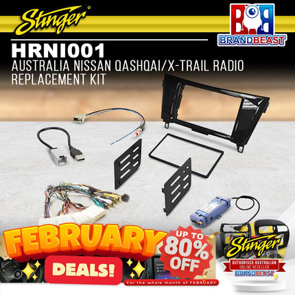 Stinger HRNI001 Australia Nissan Qashqai/X-Trail Radio Replacement Kit