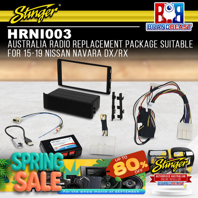 Stinger HRNI003 Nissan Navara DX/RX 15-19 Radio Replacement Package
