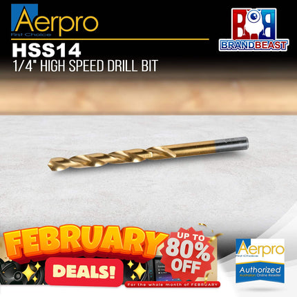 Aerpro HSS14 1/4&quot; High Speed Drill Bit