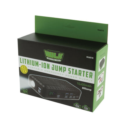 Hulk 4x4 HU6510 Lithium Jump Starter 10,400mAh 800A Portable Battery