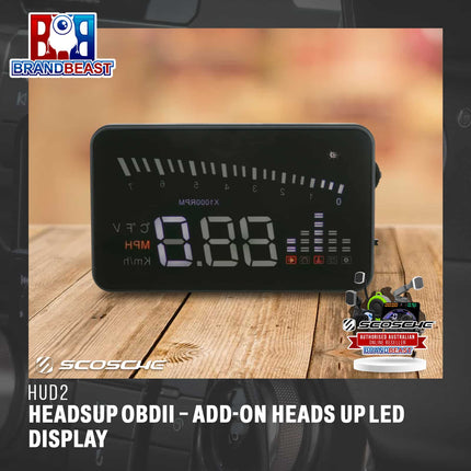 Scosche HUD2 HeadsUp OBDII - Add-On Heads Up LED Display