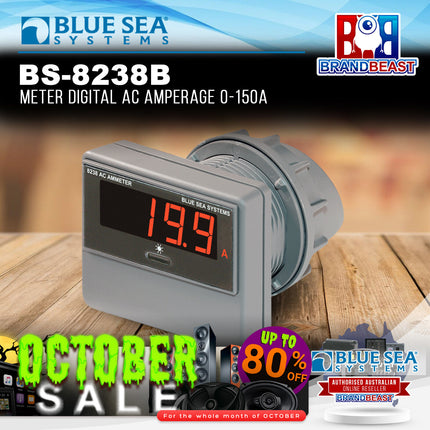 Blue Sea Systems BS-8238B Meter Digital AC Amperage 0-150A