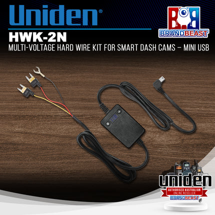 Uniden HWK-2N Multi-Voltage Hard Wire Kit for Smart Dash Cams ‚Äì Mini USB