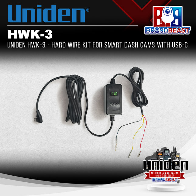 UNIDEN HWK-3 - Hard Wire Kit for Smart Dash Cams with USB-C