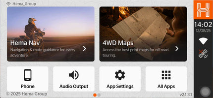 Hema Maps HX-M1 Motorbike and SxS GPS Smart Navigator with Hema Nav 3-Year Subscription and Wireless Apple CarPlay Android Auto