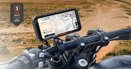 Hema Maps HX-M1 Motorbike and SxS GPS Smart Navigator with Hema Nav 3-Year Subscription and Wireless Apple CarPlay Android Auto