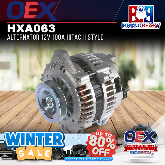OEX HXA063 Alternator 12V 100A Hitachi Style