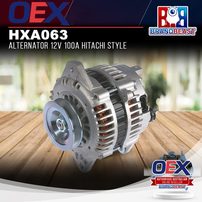 OEX HXA063 Alternator 12V 100A Hitachi Style