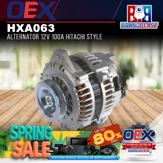 OEX HXA063 Alternator 12V 100A Hitachi Style