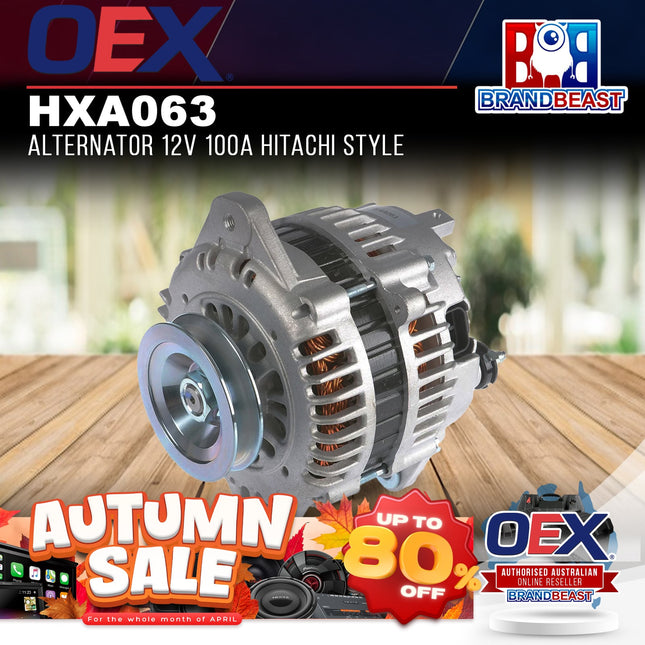 OEX HXA063 Alternator 12V 100A Hitachi Style