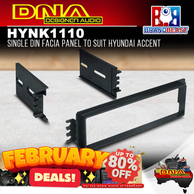 DNA HYN-K1110 Single DIN Fascia Panel to Suit Hyundai Accent