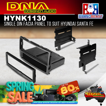 DNA HYN-K1130 Single DIN Fascia Panel to Suit Hyundai Santa Fe