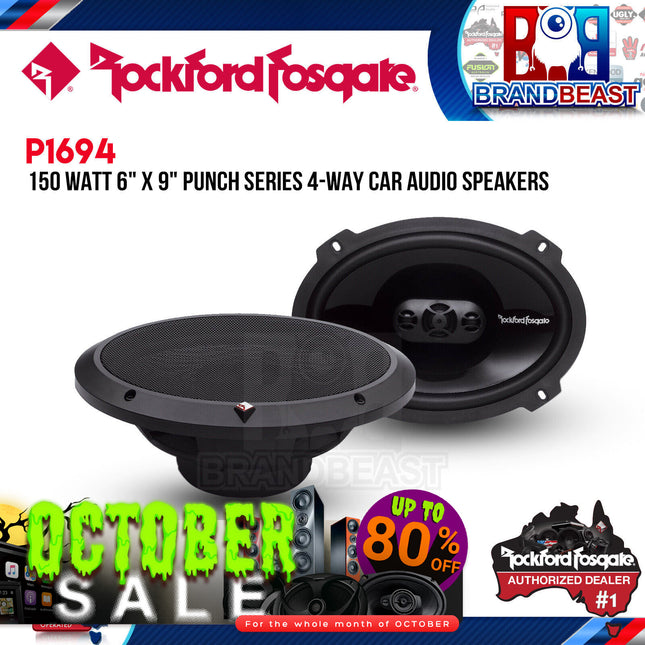 Rockford Fosgate P1694 Punch 6"x9" 4-Way Full Range Speaker