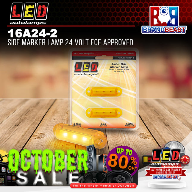LED Autolamps 16A24-2 Side Marker Lamp 24 Volt ECE Approved