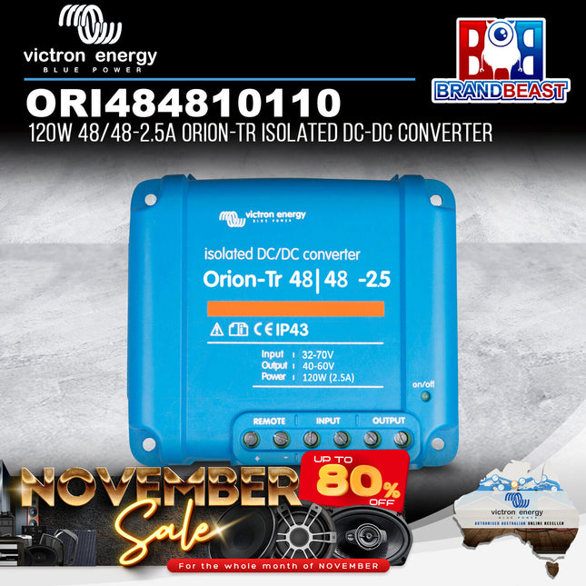 Victron Energy ORI484810110 120W 48/48-2.5A Orion-Tr Isolated DC-DC Converter
