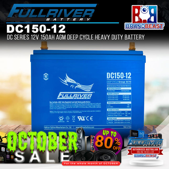 Fullriver DC150-12 DC Series 12V 150Ah AGM Deep Cycle Heavy Duty Battery