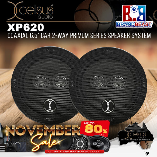 Xcelsus Audio XA-XP620 Coaxial 6.5" Car 2-Way Premium Series Speaker System