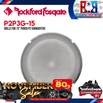 Rockford Fosgate P2P3G-15 15" Stamped Mesh Grille Insert