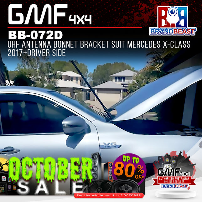 GMF4X4 BB-072D UHF Antenna Bonnet Bracket Suit Mercedes X-Class 2017+Driver Side