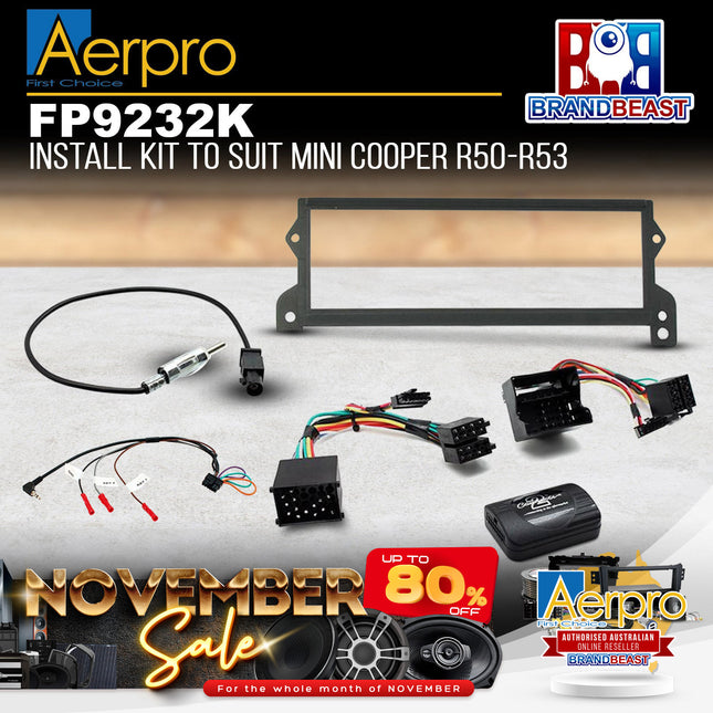 Aerpro FP9232K Single DIN Install Kit to Suit Mini Cooper R50-R53