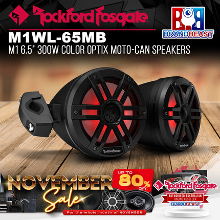 Rockford Fosgate M1WL-65MB M1 6.5" 300W Color Optix Moto-Can Speakers