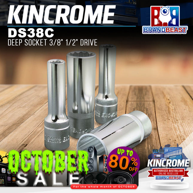 KINCROME DS38C Deep Socket 3/8" 1/2" Drive