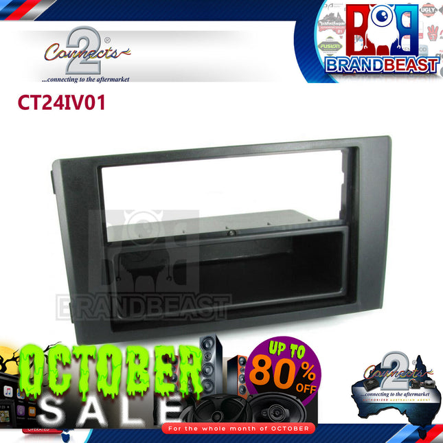 Connects2 CT24IV01 Fascia Kit Plate Frame & Pocket Suits Iveco Daily 2007 Black