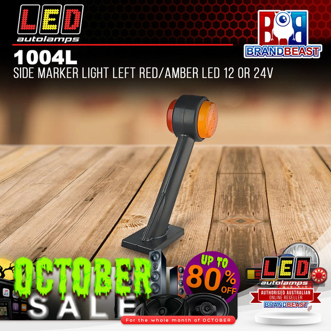 LED Autolamps 1004L Side Marker Light Left Red/Amber LED 12 or 24V