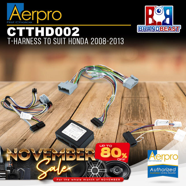 Aerpro CTTHD002 T-Harness to Suit Honda 2008-2013
