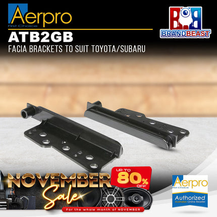 Aerpro ATB2GB Double DIN Facia Brackets to Suit Toyota/Subaru
