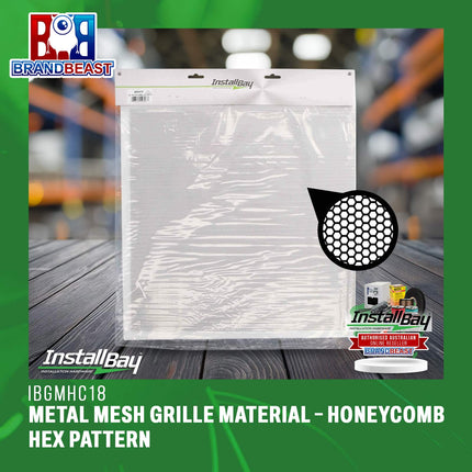 InstallBay IBGMHC18 Metal Mesh Grille Material ‚Äì Honeycomb Hex Pattern