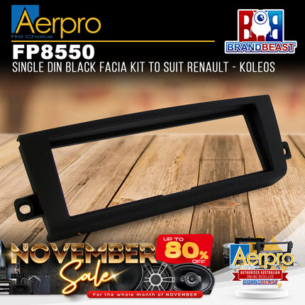 Aerpro FP8550 Single DIN Black Facia Kit to Suit Renault - Koleos