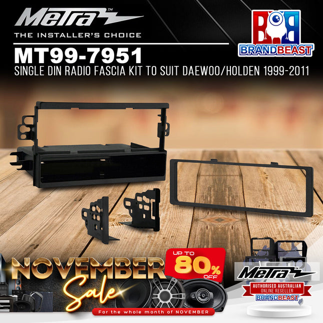 Metra MT99-7951 Single DIN Radio Fascia Kit To Suit Daewoo/Holden 1999-2011