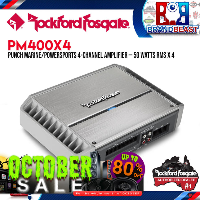 Rockford Fosgate PM400X4 Punch Marine 400 Watt 4-Channel Amplifier