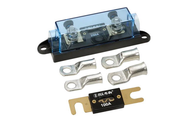 Projecta IFB-100 Fuse Box with 100A ANL Fuse - Heavy-Duty Inline Fuse Holder for Inverter and High-Current DC Circuit Protection