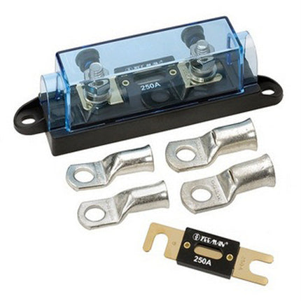 Projecta IFB-250 Fuse Box with 250A ANL Fuse - Heavy-Duty Inline Fuse Holder for High-Power Inverter and High-Current DC Circuit Protection