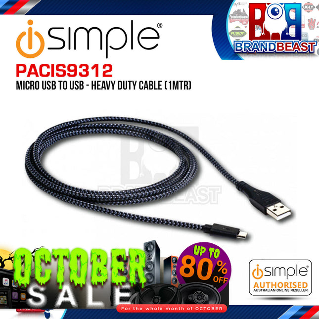 iSimple PACIS9312 1-Metre uLinxMAX USB To Micro USB Cable